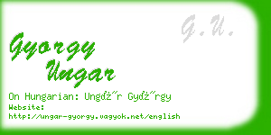 gyorgy ungar business card